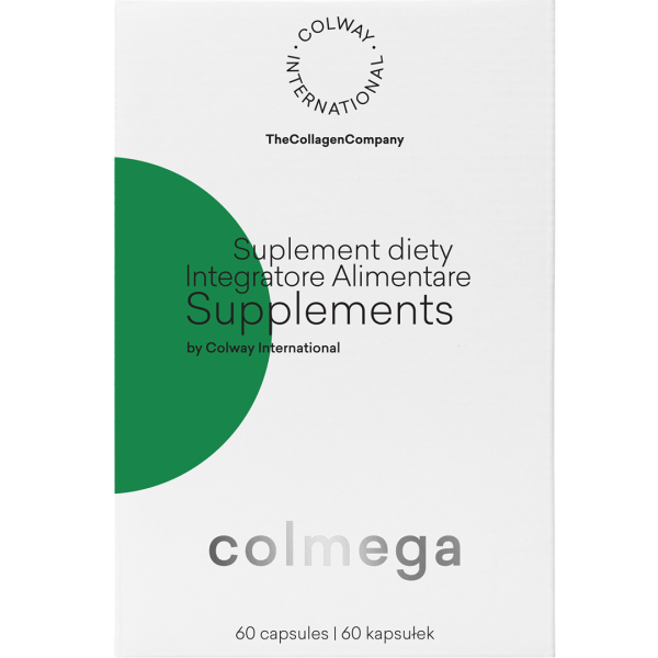 Colmega suplement diety Colway – białe pudełko kapsułek 60 sztuk z zielonym akcentem