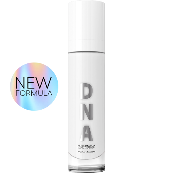 Native Collagen DNA Colway – kolagen natywny, biała butelka z pompką z napisem DNA