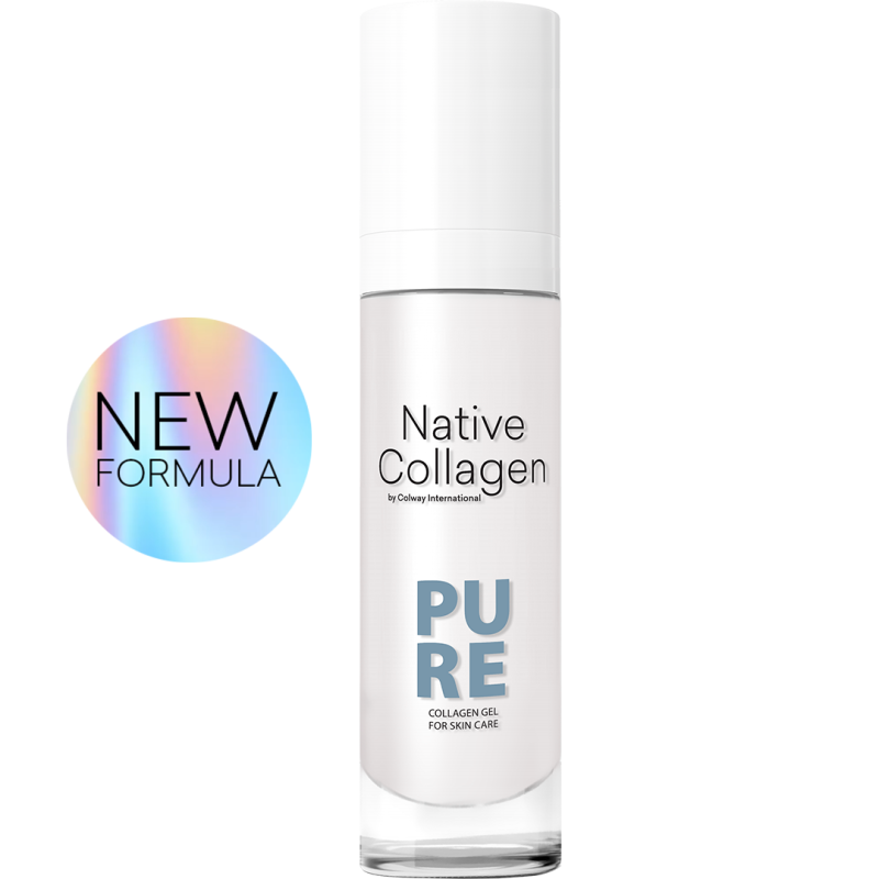 Native Collagen PURE Colway – żel kolagenowy do pielęgnacji skóry, biała butelka z pompką