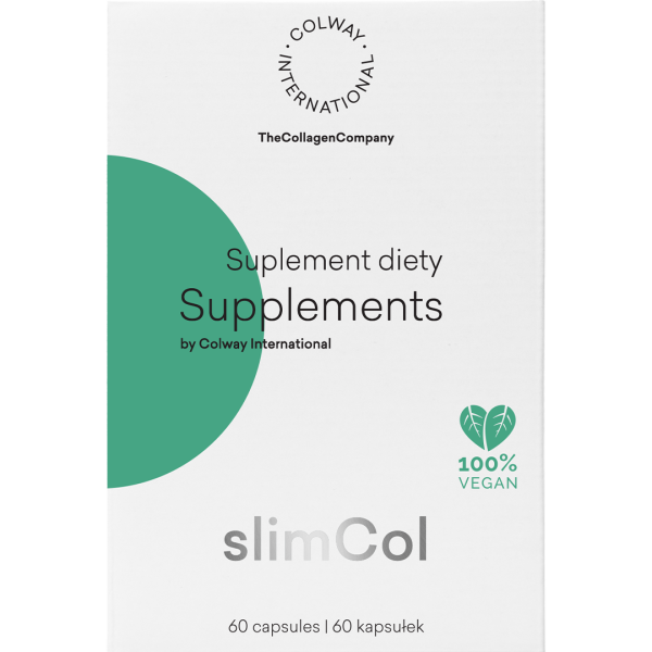 SlimCol suplement diety Colway – białe pudełko kapsułek 60 sztuk, 100% vegan