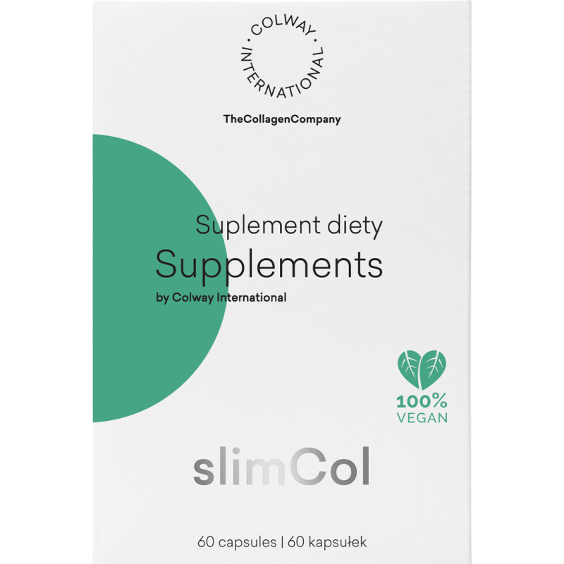SlimCol suplement diety Colway – białe pudełko kapsułek 60 sztuk, 100% vegan